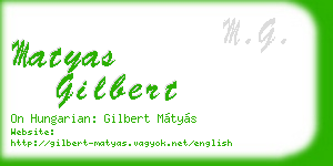 matyas gilbert business card